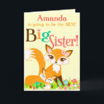 Lil Foxies storasyster - beställnings- Kort<br><div class="desc">Detta roligt & färgrika hälsningkort presenterar en storasysterräv,  och hon lite ungesyskon… redigerar enkelt namn beklär på,  och det inre meddelandet för personifierade perfekt gåvan som den ska liten flicka cherish. Klicka SKRÄDDARSY för att tillfoga extra text,  konst eller foto</div>