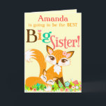 Lil Foxies storasyster - beställnings- Kort<br><div class="desc">Detta roligt & färgrika hälsningkort presenterar en storasysterräv,  och hon lite ungesyskon… redigerar enkelt namn beklär på,  och det inre meddelandet för personifierade perfekt gåvan som den ska liten flicka cherish. Klicka SKRÄDDARSY för att tillfoga extra text,  konst eller foto</div>