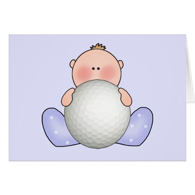 Lil Golf Pojke Blank Card OBS Kort (Framsidan Horizontal)