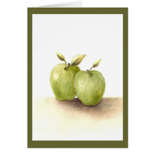 Lil Grönt Apples Bröllop Card Hälsningskort