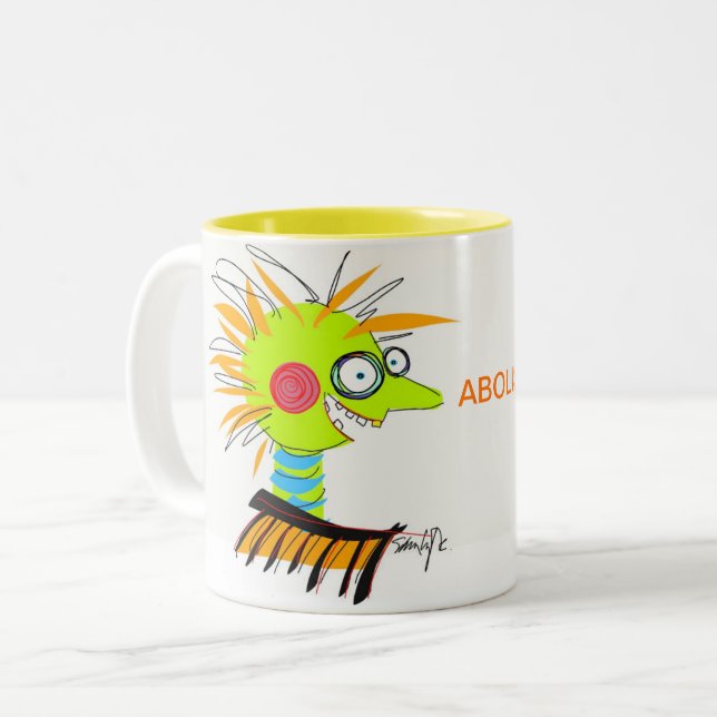 LIL-GRÖNT DUDE 11 oz. tvåfärgad mugg (Framsida vänster)