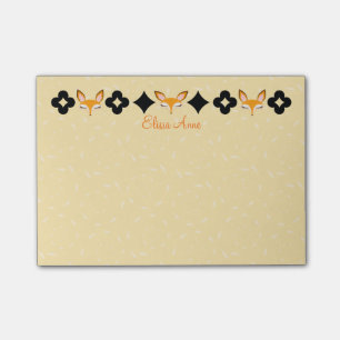 Lil gulliga Foxie - lurar flickaktigt Post-it Block