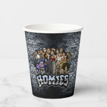 Lil Homies Party Paper Cups, 90s Old School Party