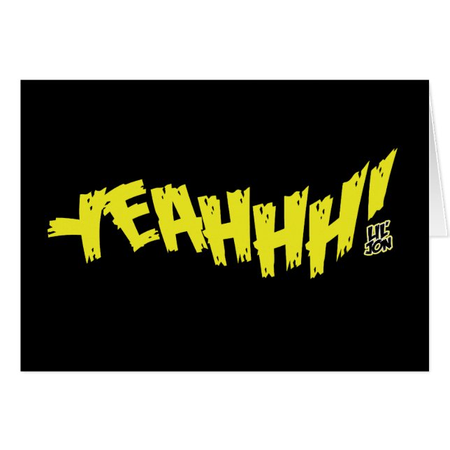 Lil Jon "Yeeeah!", Gult Hälsningskort (Framsidan Horizontal)