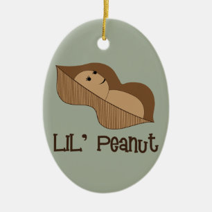 Lil jordnöt julgransprydnad keramik