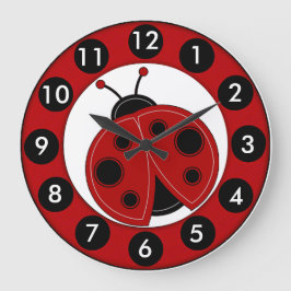 "Lil Ladybug" ACRYLIC WALL CLOCK Stor Klocka