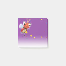 Lil Ladybug-lila tonar fyrkantigt postanteckningsb Post-it Block