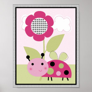 Lil Ladybug med Polka dots #2 Nursery Art Poster