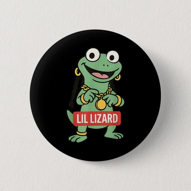 Lil Lizard Funny Lizard Trending Meme Knapp (Framsida)
