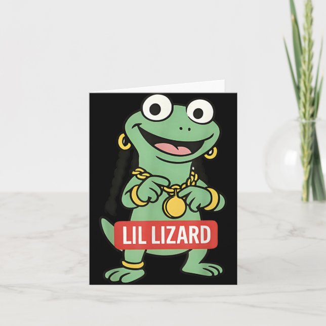 Lil Lizard Funny Lizard Trending Meme Kort (Framsida)