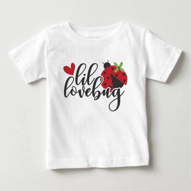 LIL LOVEBUG MED BLACK OCH RED LADYBUG T SHIRT (Framsida)