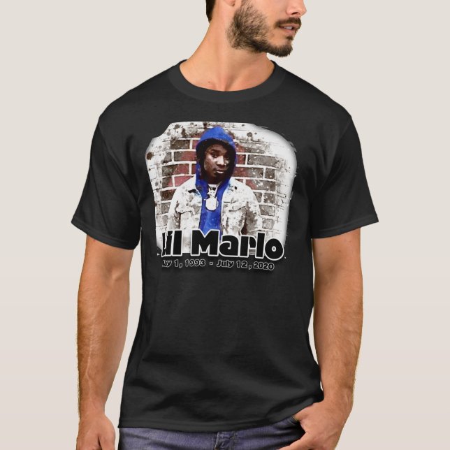 Lil Marlo Tribute RIP Essential T-Shirt (Framsida)