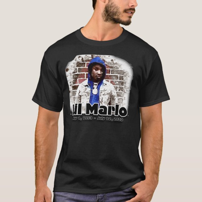 Lil Marlo Tribute RIP Essential T-Shirt (Framsida)