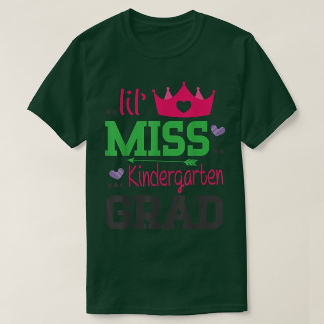 Lil Miss Kindergarten Grad förra dagen i School Se T Shirt (Design framsida)