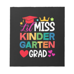 Lil Miss Kindergarten Grad Prek Studenten Anteckningsblock