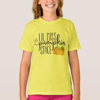 lil miss pumkin spice halloween costumma för barn t shirt
