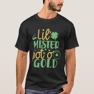 Lil Mister Pot O Boys Guld Irish St patricks day T Shirt