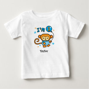 Lil Monkey 1:a födelsedagen Baby T-Shirt