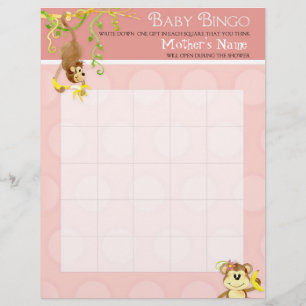 Lil Monkey, Baby Shower Bingo in Scramble Game Reklamblad
