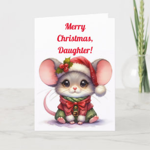 LIL MOUSE DAUGHTER CHRISTMAS-KORT TACK KORT