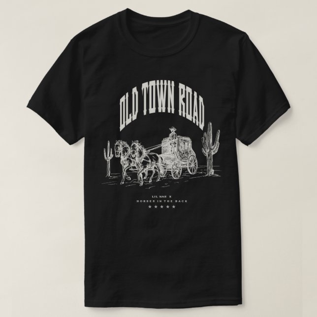 Lil Nas X Officiell Old Town Road Wagon Sweatshirt T Shirt (Design framsida)