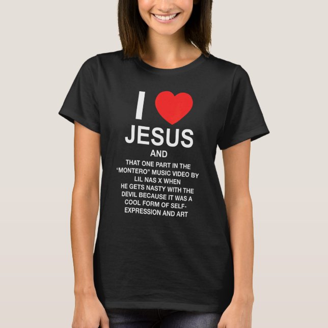 Lil Nas X Officiell Pizzaslime Jesus Black T Shirt (Framsida)