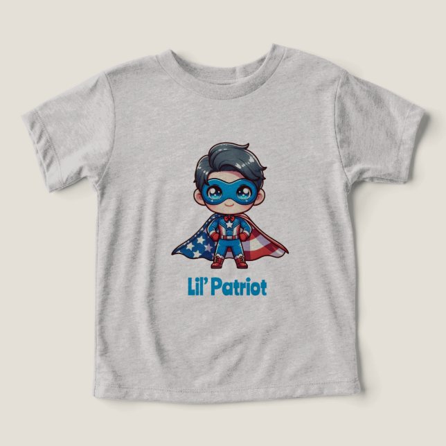 Lil’ Patriot - Cute Baby Örn Boys' T Shirt (Design Framsida)