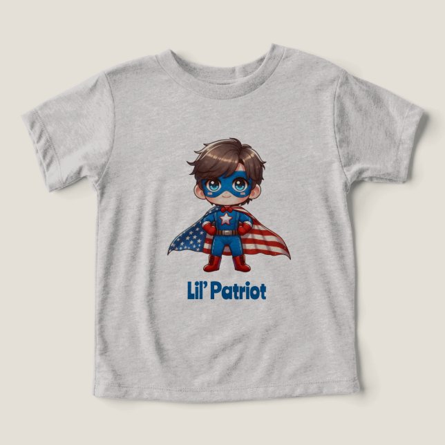 Lil’ Patriot - Cute Baby Örn Boys' T Shirt (Design Framsida)