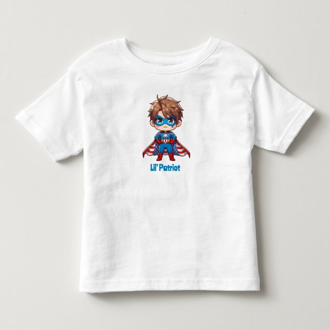 Lil’ Patriot - Cute Baby Örn Boys T Shirt (Framsida)