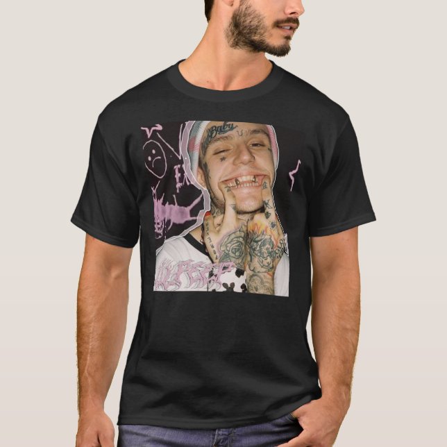 Lil Peep Smiling Classic T-Shirt (Framsida)