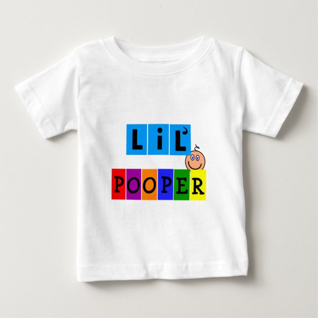 "Lil Pooper" spädbarn- & småbarnT-tröja Tee (Framsida)