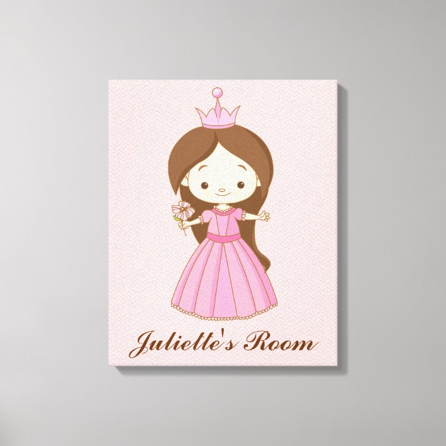 Li'l Princess Personlig Girls Room Canvas (Framsida)
