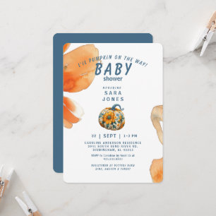 L'il Pumpkin på Way Fall Baby Shower Inbjudningar