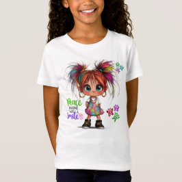 Lil Quirky Girl Smile Kids T-Shirt