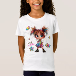 Lil Quirky Girl Wild Child Kids T-Shirt