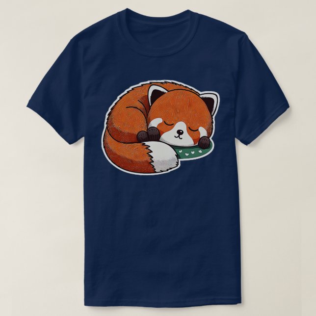 Lil Red Panda Nap T Shirt (Design framsida)