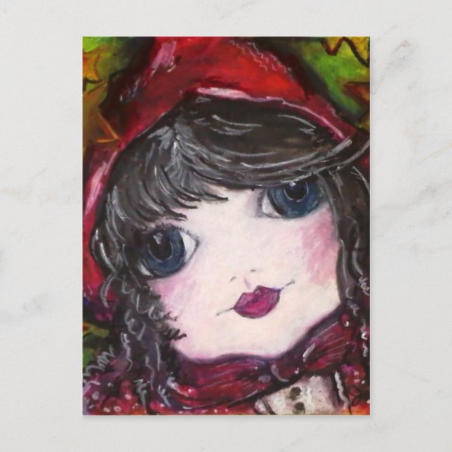 Lil Red Riding Huva Vykort (Framsida)