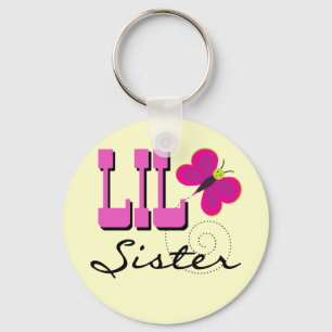 Lil Sister Butterfly Tshirts och Gifts Nyckelring