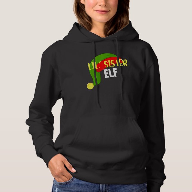 Lil Sister Elf Matching Family Group - Jurspar T Shirt (Framsida)