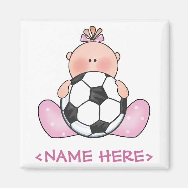 Lil Soccer Flicka Magnet (Framsidan)