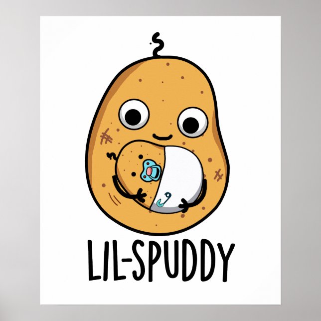 Lil Spuddy Funny Potato Pun Poster (Framsidan)
