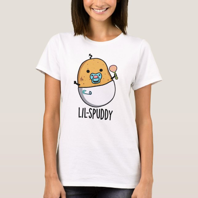 Lil-spuddy Rolig Potatis Puns  T Shirt (Framsida)