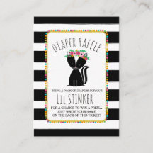 Lil Stinker Boho Skunk Baby Shower Diaper Raffle