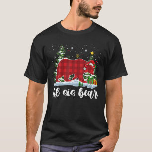 LIL SYRRAN BEAR Kids Red Plagt jul Pajama Siste T Shirt