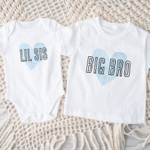 Lil Syrran Blue Heart Matching Syskon-familjen