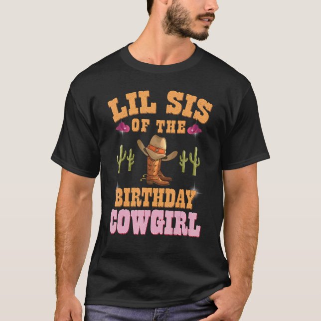 Lil Syrran från födelsedagen Cowgirl Western Thér  T Shirt (Framsida)