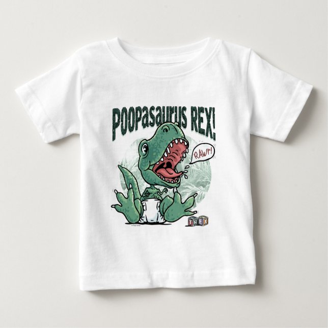 Lil t Rex Poopasaurus Rex Tee Shirt (Framsida)