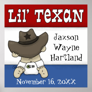 Lil’ Texan Personlig Namn och födelsedatum Poster