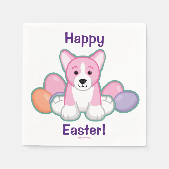 Lil Vår Corgi Mönster Pappersservett (Framsidan)