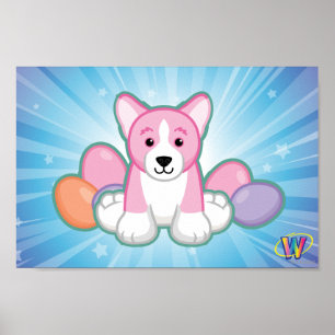 Lil Vår Corgi Mönster Poster